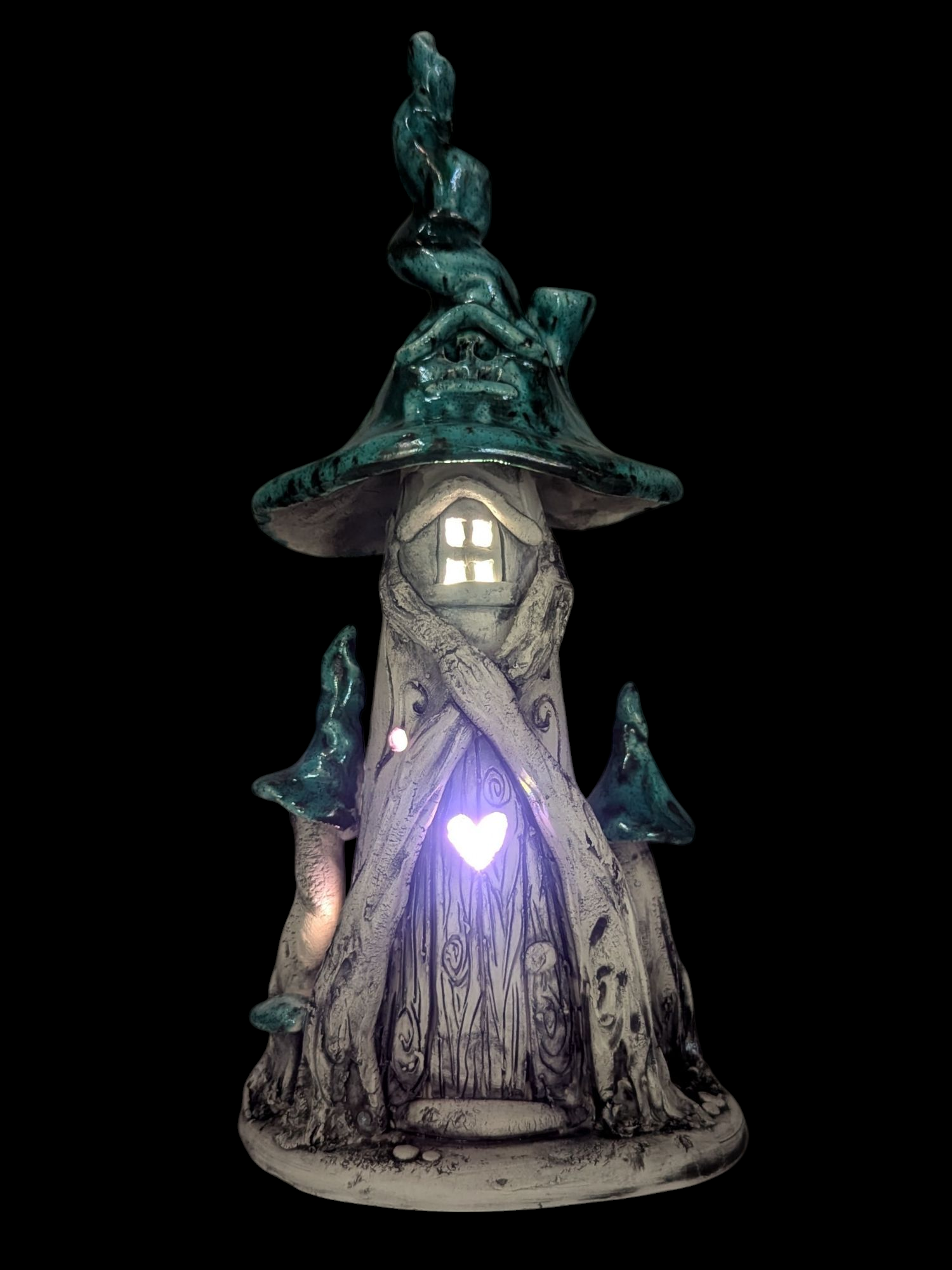 Medium Wood Cross Doorway Fairy house light