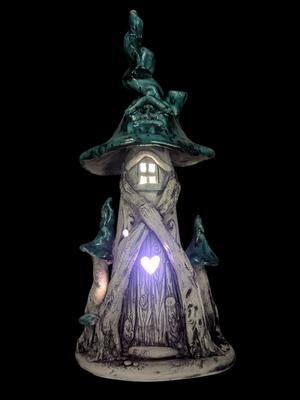 Medium Wood Cross Doorway Fairy house light